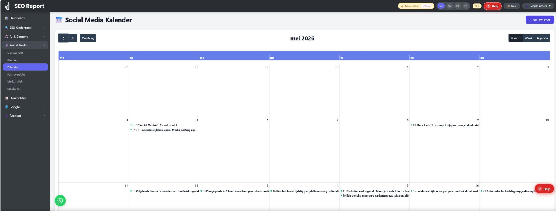 4. Kalender: slepen, plannen, klaar